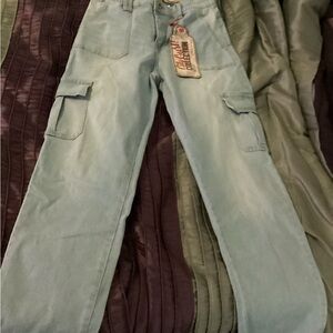 Women's Straight Leg Jeans - Light Blue